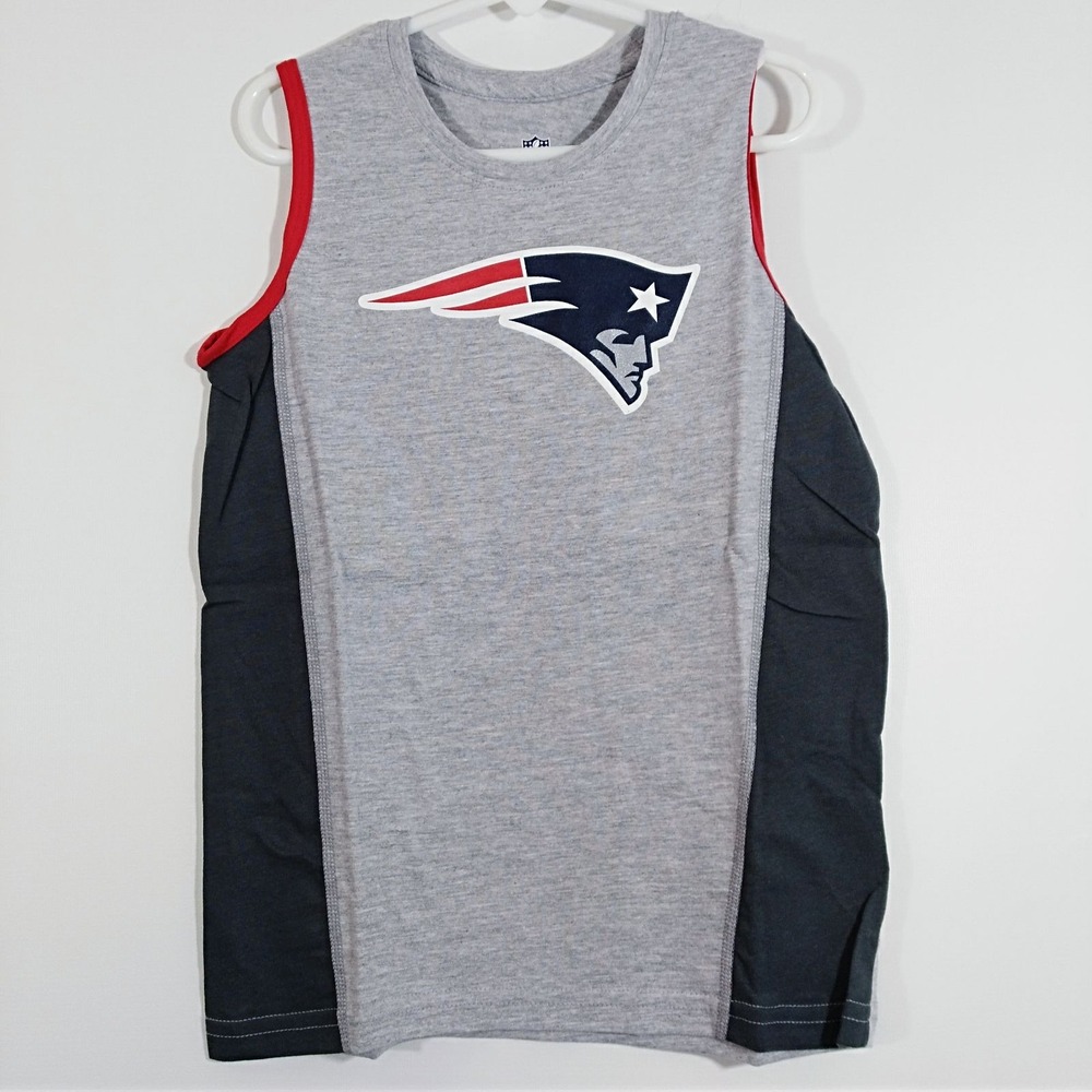 Patriots Kids Grey Sleeveless Medium